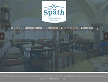 Tablet Screenshot of gasthaus-spaeth.de